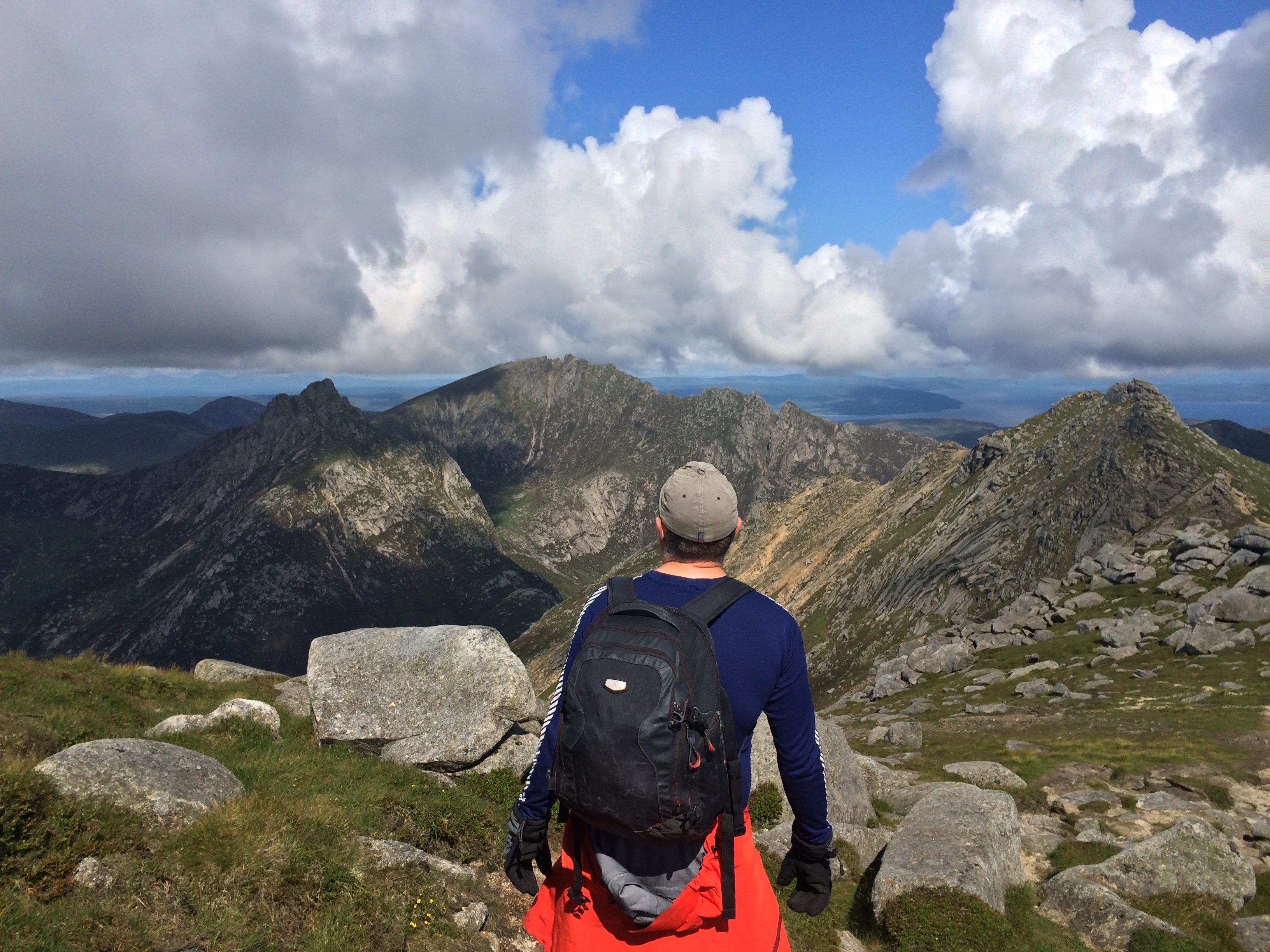 Travel writer Robin hiking on Arran