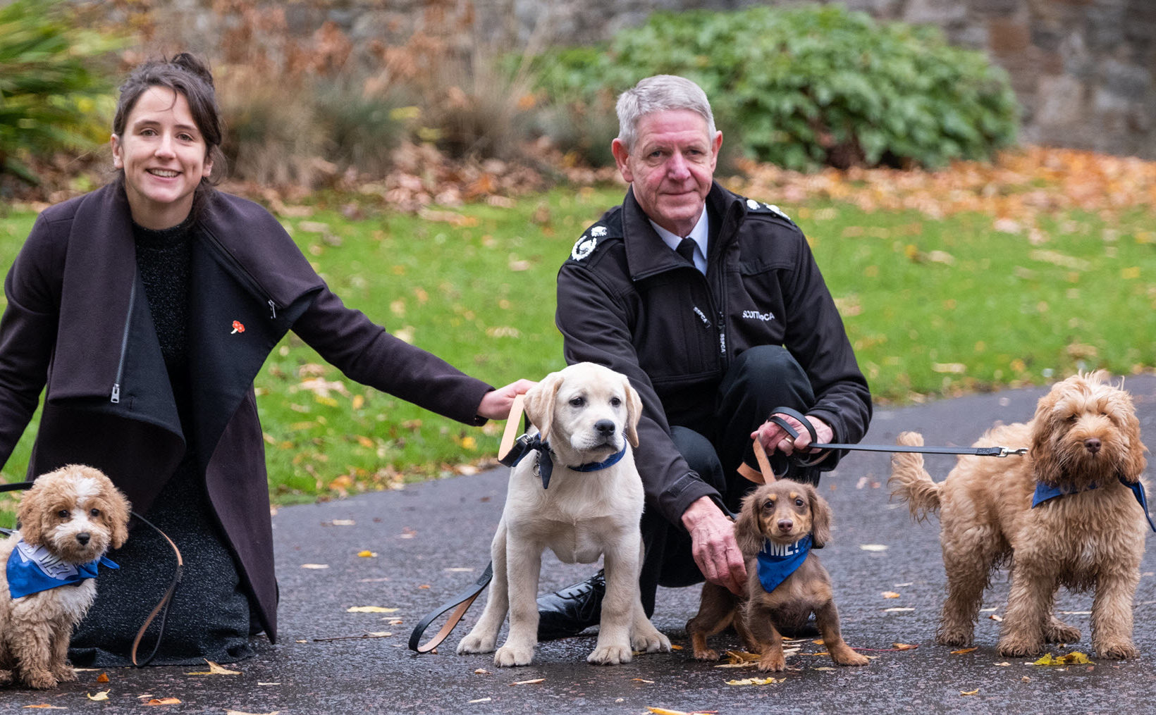 Buy a Puppy Safely campaign was launched by the Minister for Rural Affairs and Natural Environment, Mairi Gougeon in Edinburgh with support from Mike Flynn, Scottish SPCA Chief Superintendent. (Tony Marsh).