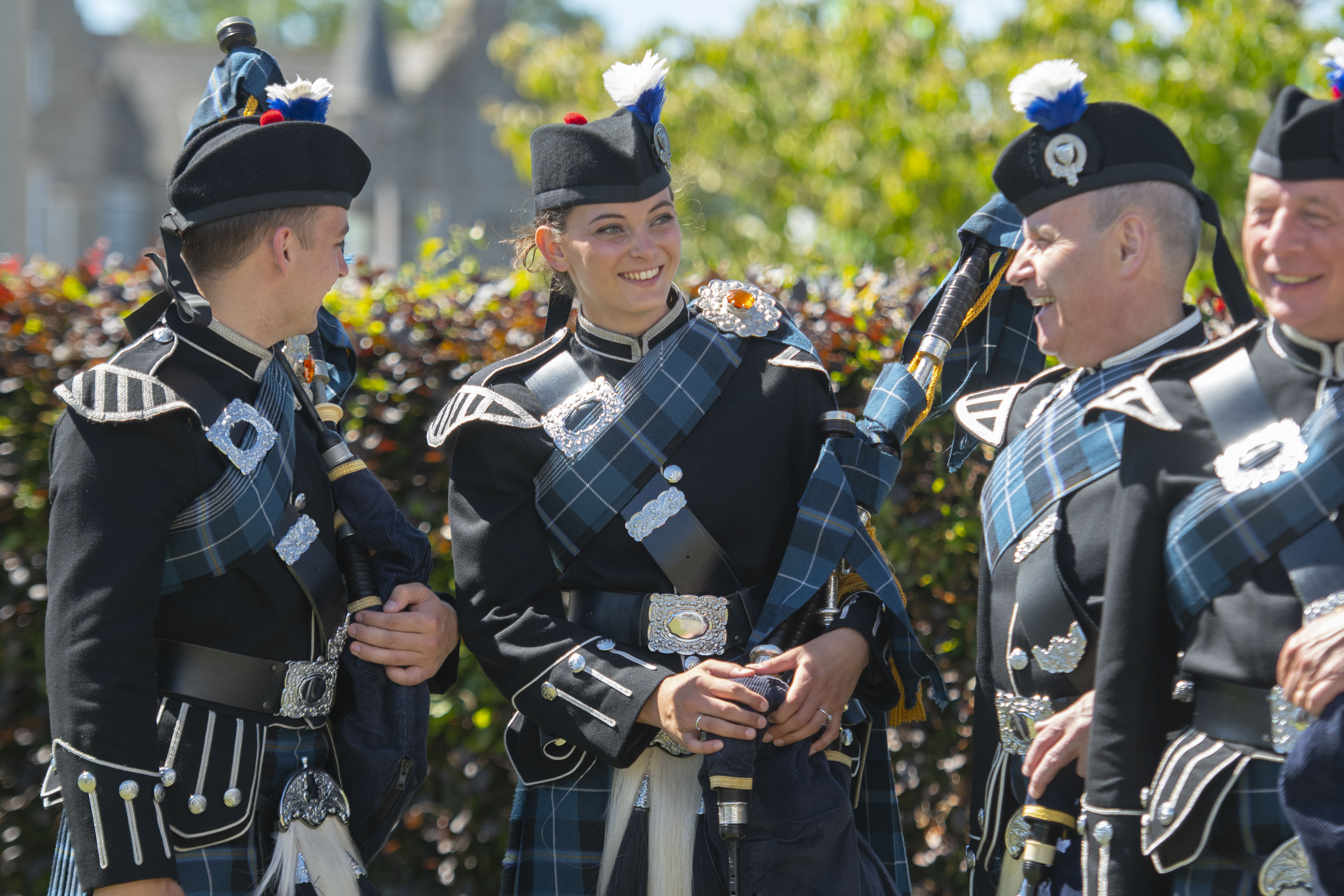 Shonagh Duncan (centre) and fellow Pipers Trail band members (Phil Wilkinson)