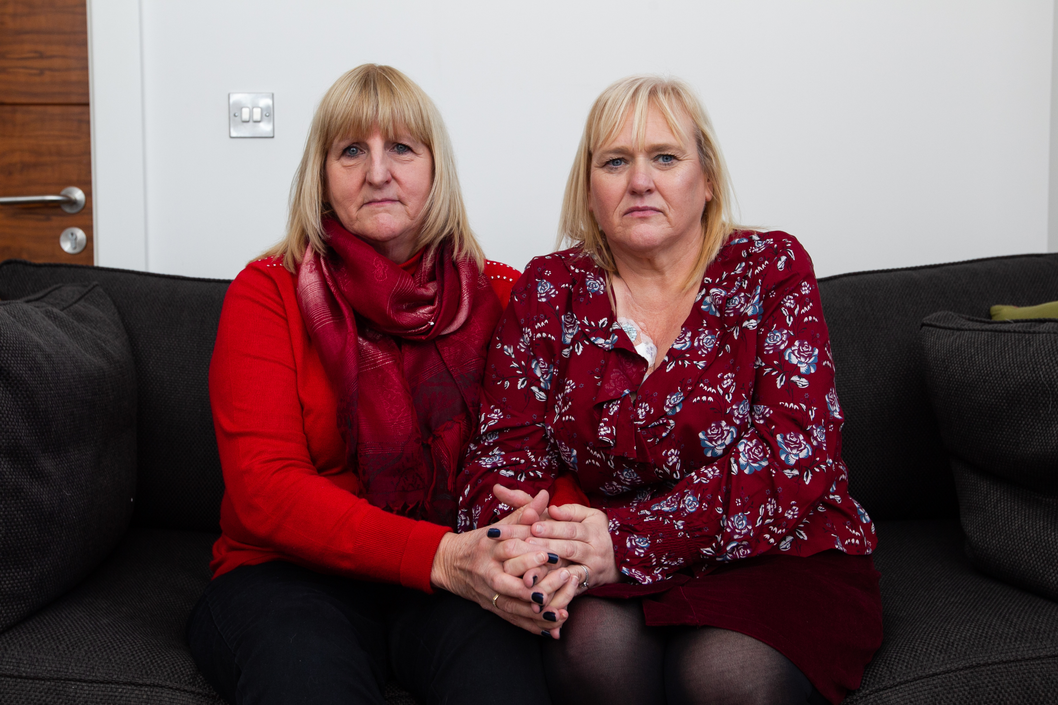 Pauline Hunt, right, with Judith Tyreman, widow of transplant victim Tom