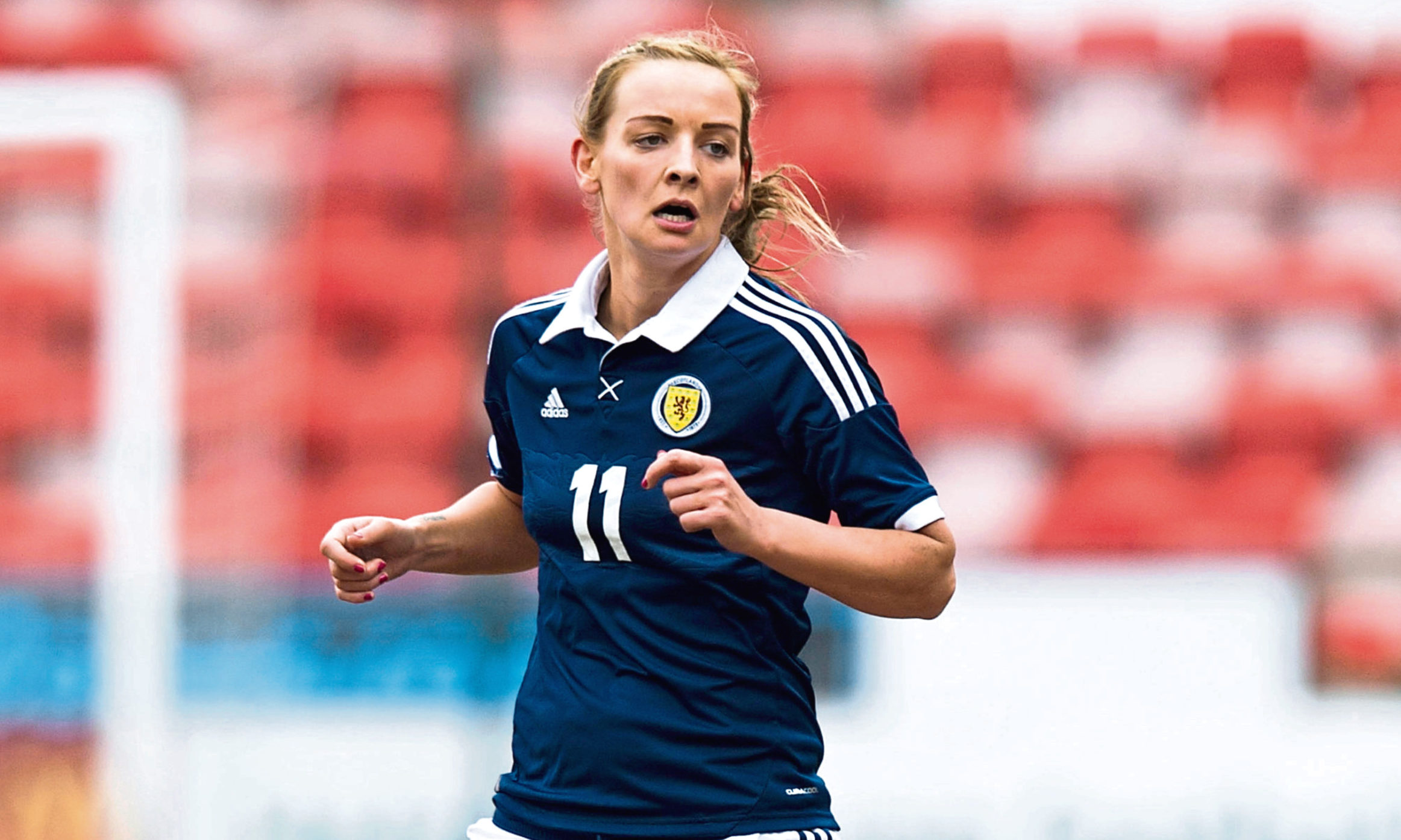 Suzanne in action for Scotland (SNS Group)