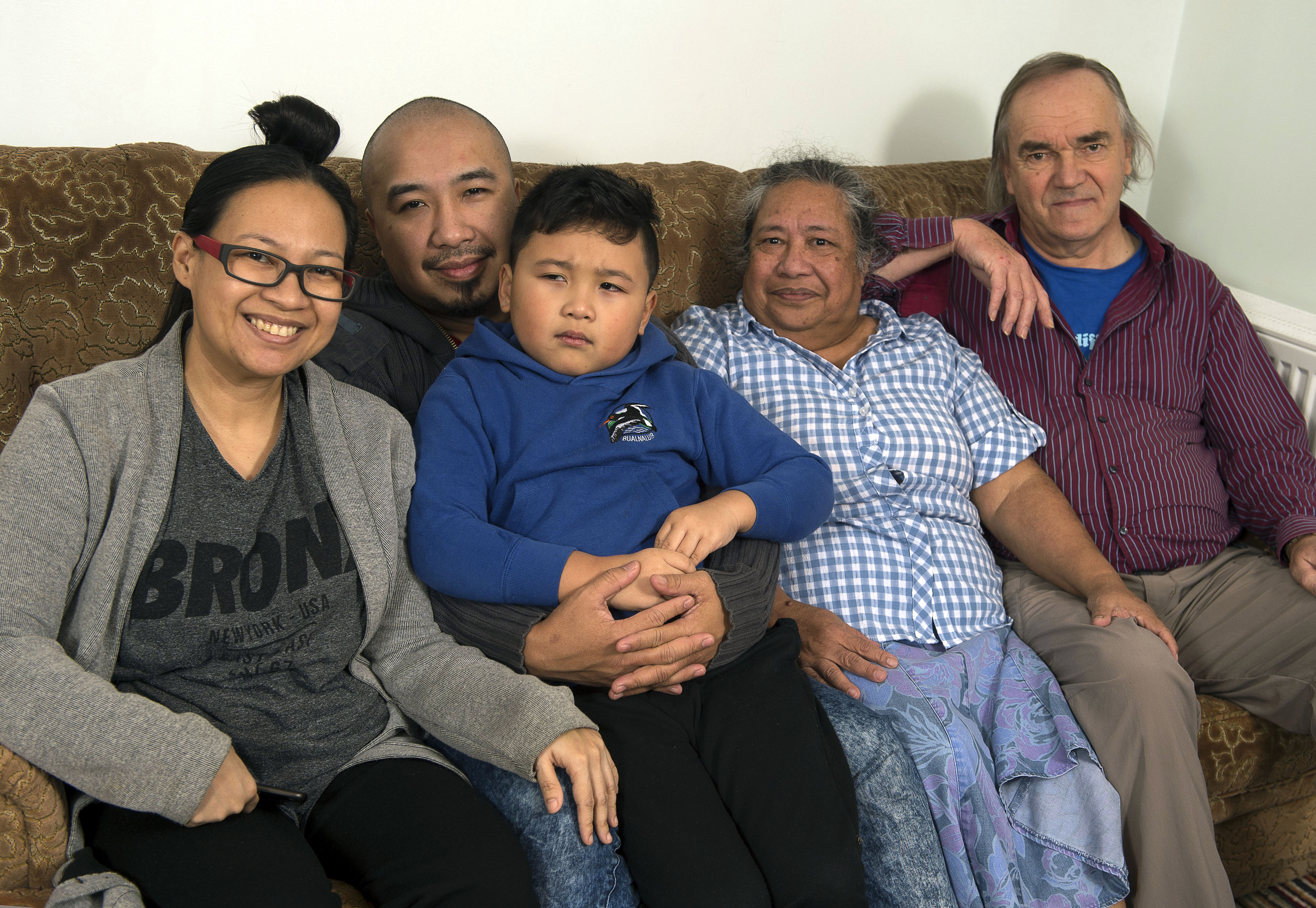David Wilson and his wife Tess with Filipino daughter Palm husband Rolly, with their son Neric from Aultbea Wester Ross.
(Trevor Martin).