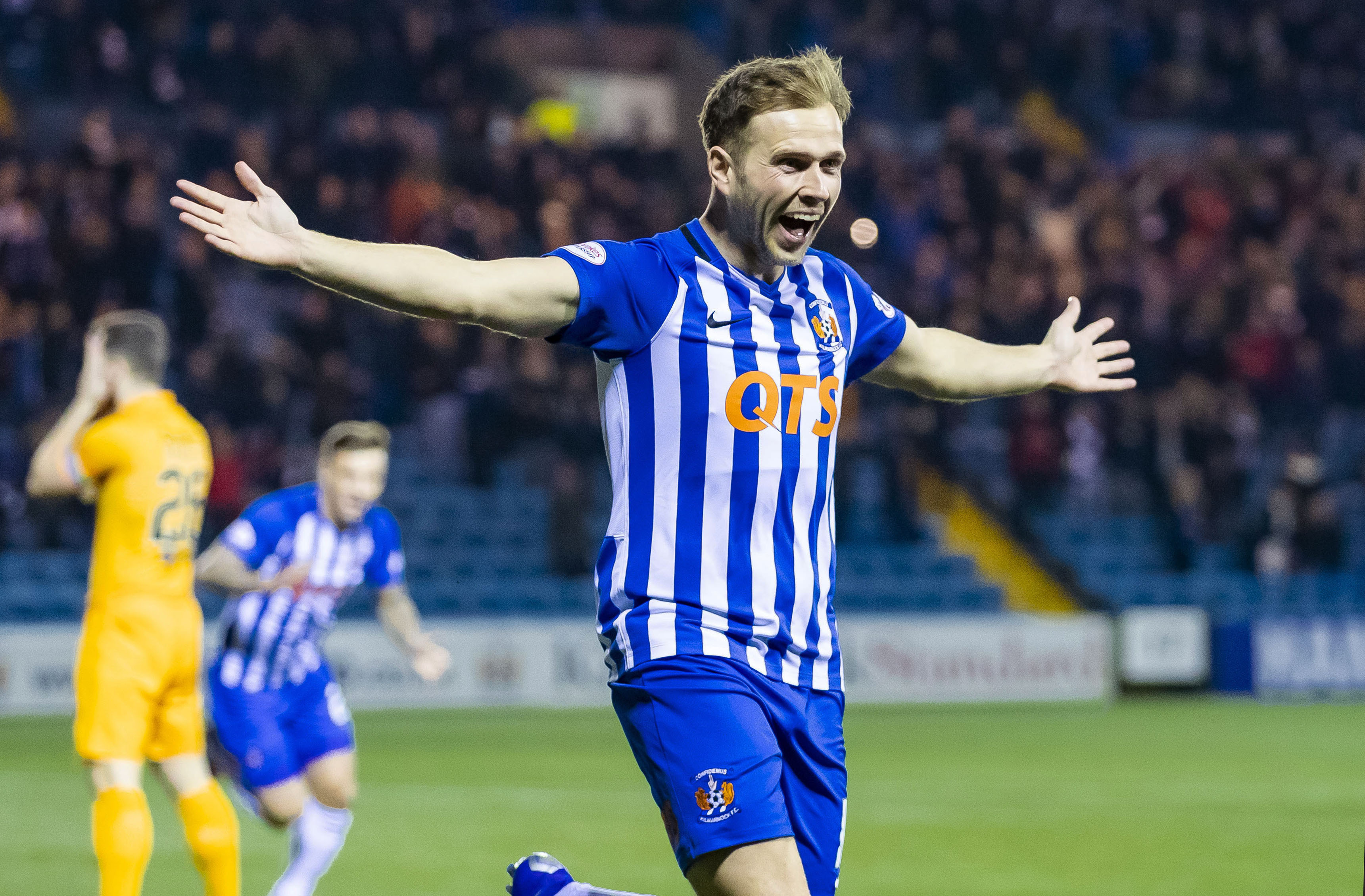 Kilmarnock's Greg Stewart celebrates scoring in the win over Livingston (SNS Group / Roddy Scott)