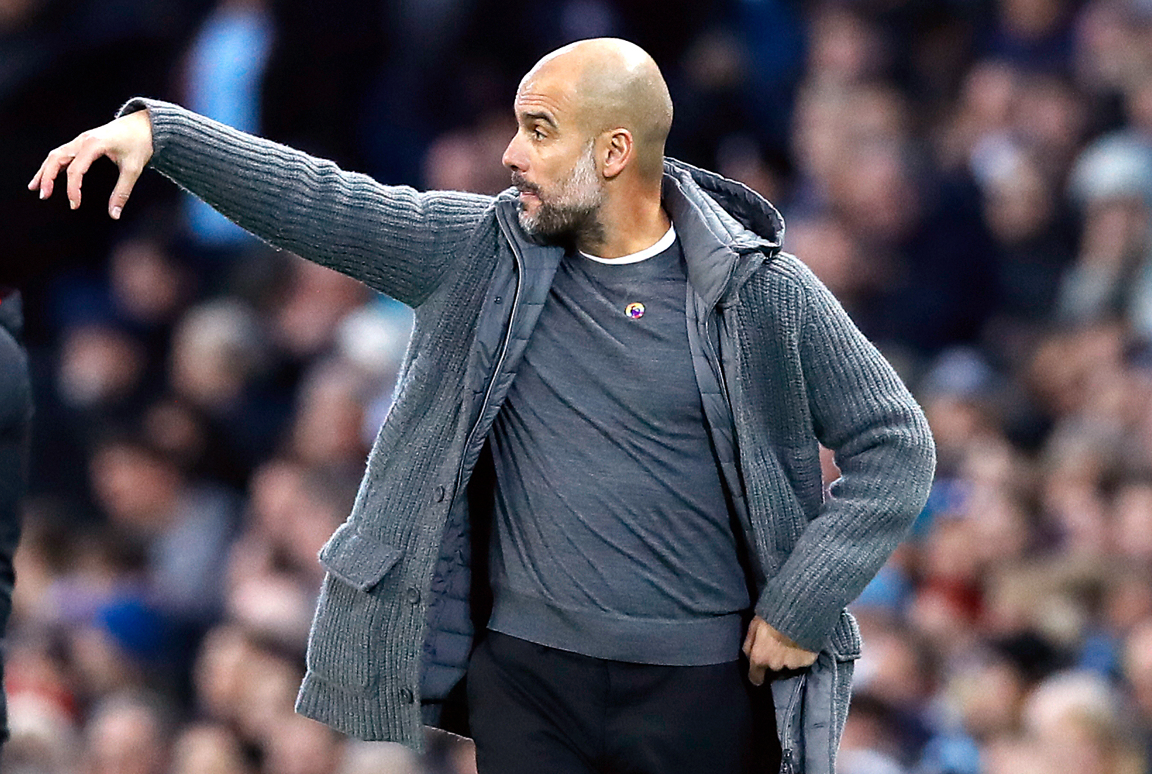 Pep Guardiola on the touchline (Martin Rickett/PA Wire)