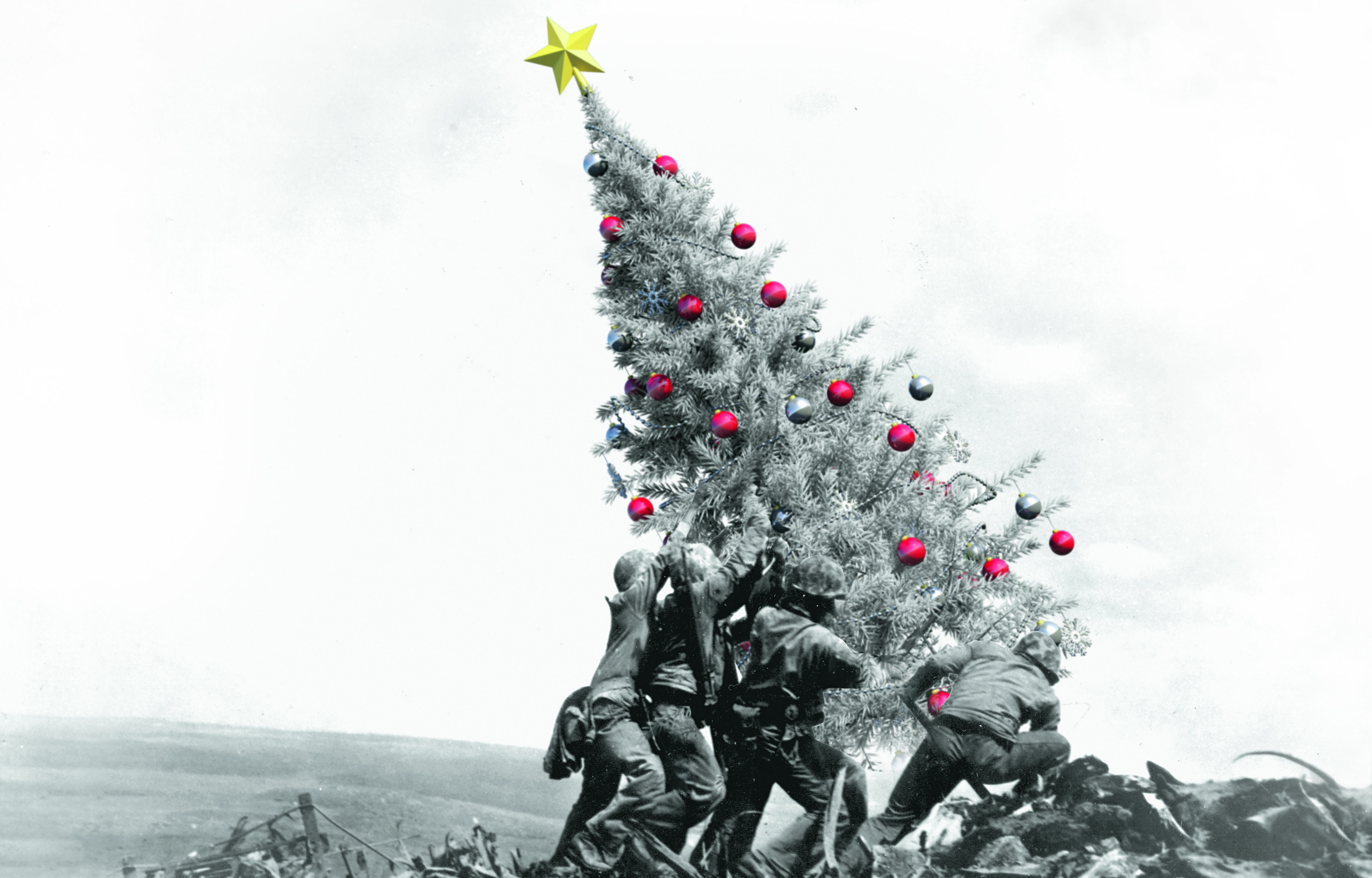 It isn’t the sands of Iwo Jima where American troops raised the flag but a family Christmas can be a brutal affair