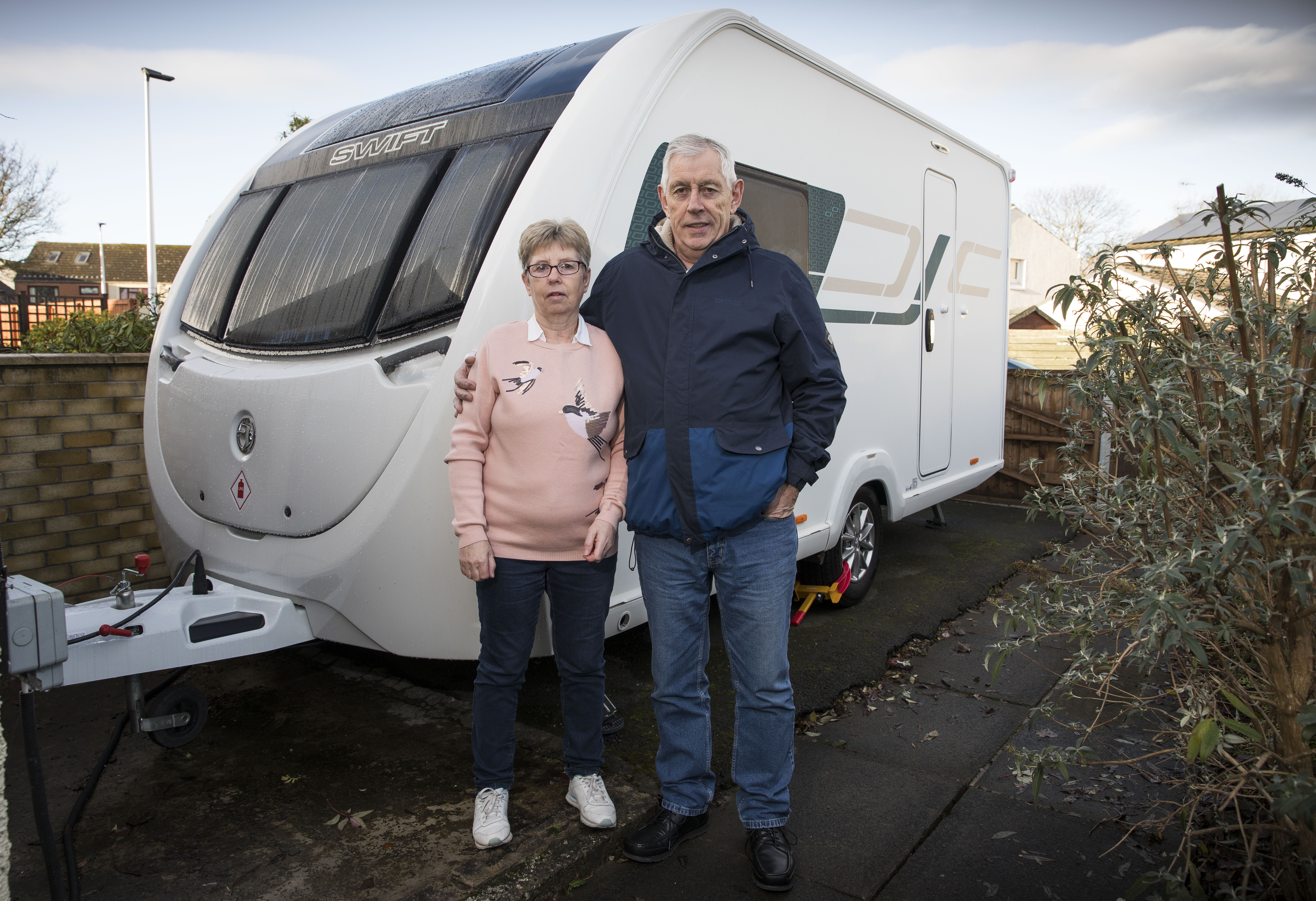 Alexander Strathie from Grangemouth has had no end of problems with his Caravan. (Jamie Williamson).