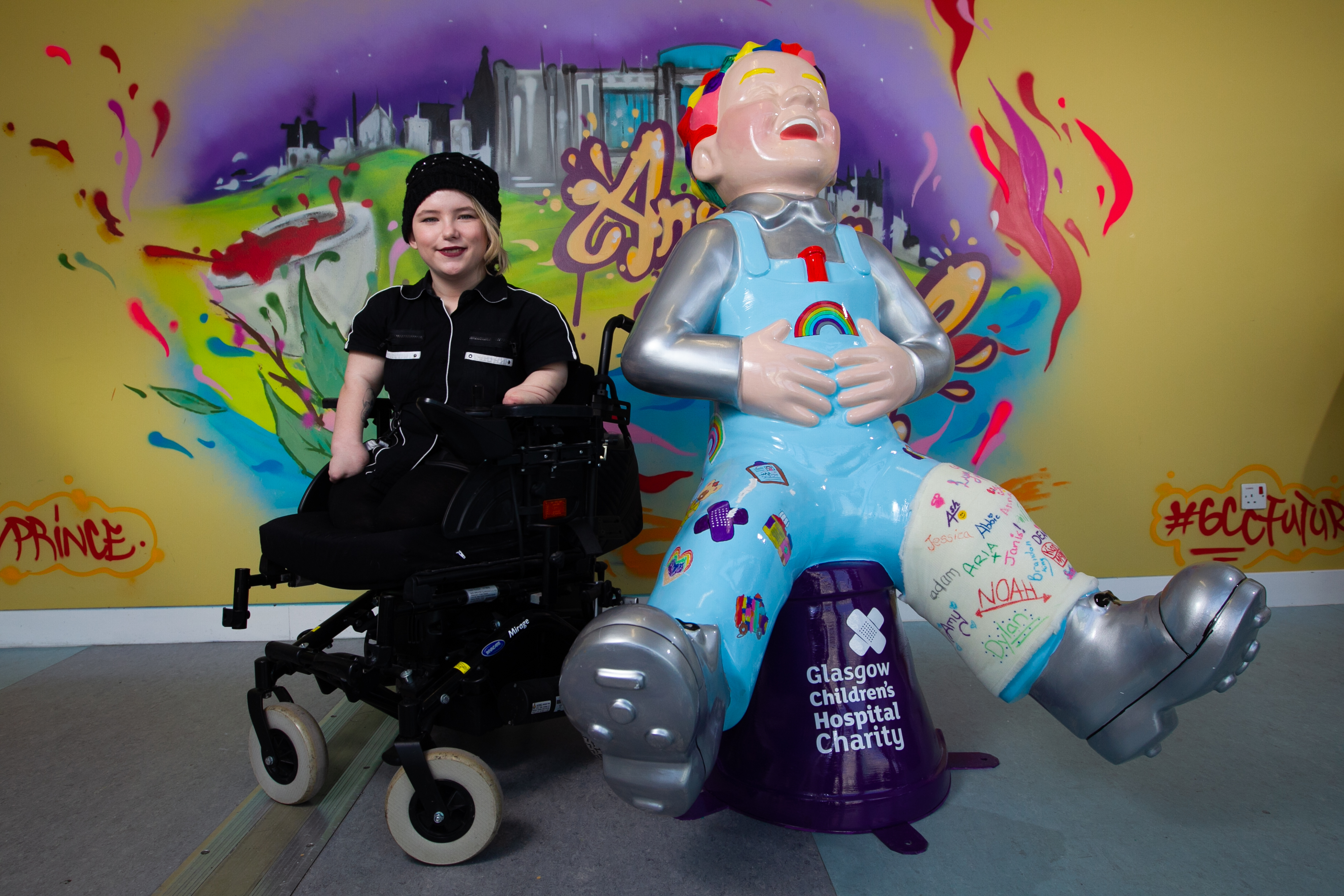 Disabled art student, Taylor McTaggart is going to be doing a design for one of the Oor Wullie sculptures as part of the Bucket Trail. (Andrew Cawley).