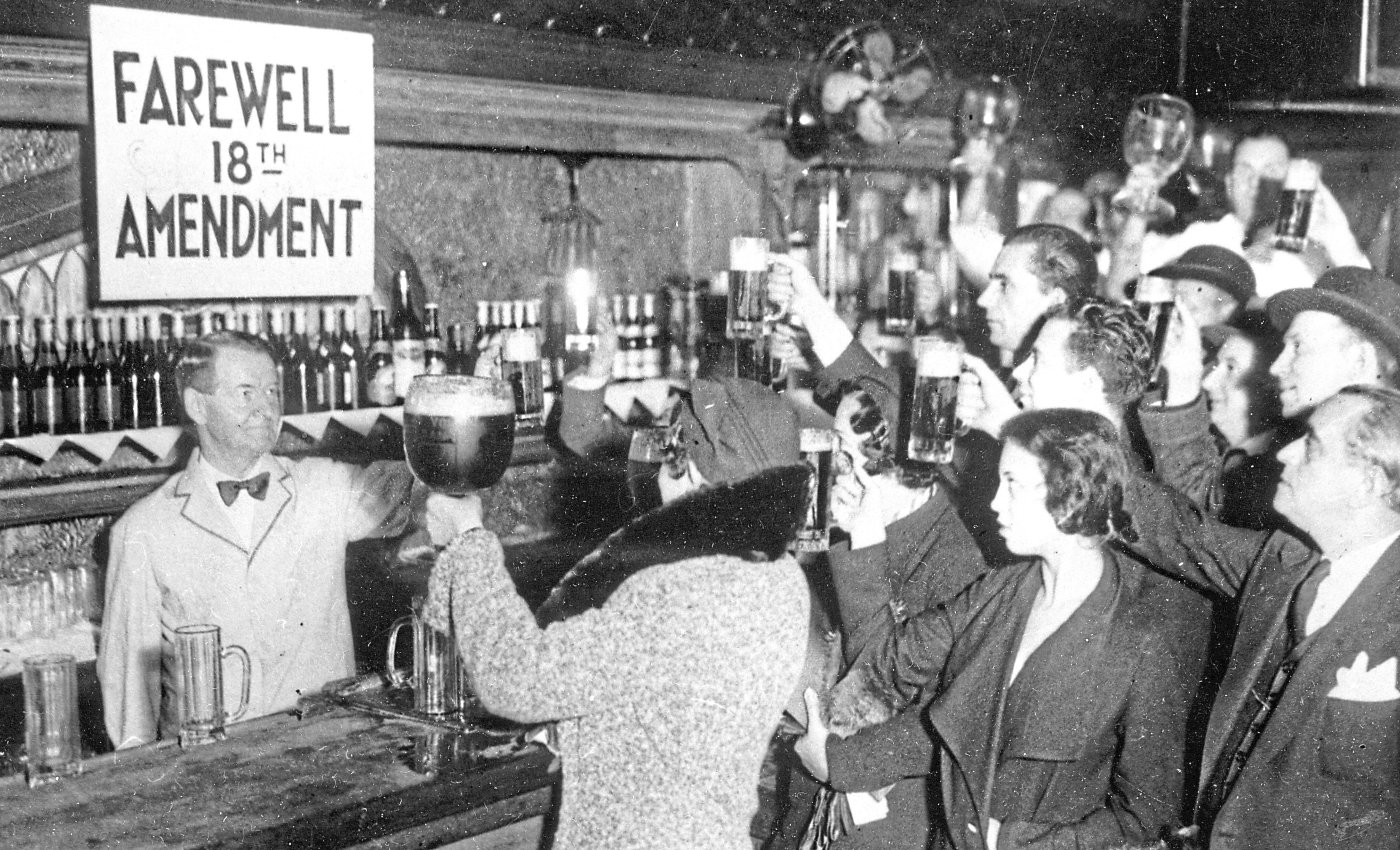 People of New York celebrating the end of the Prohibition with beer, 1933  (Imagno/Getty Images)