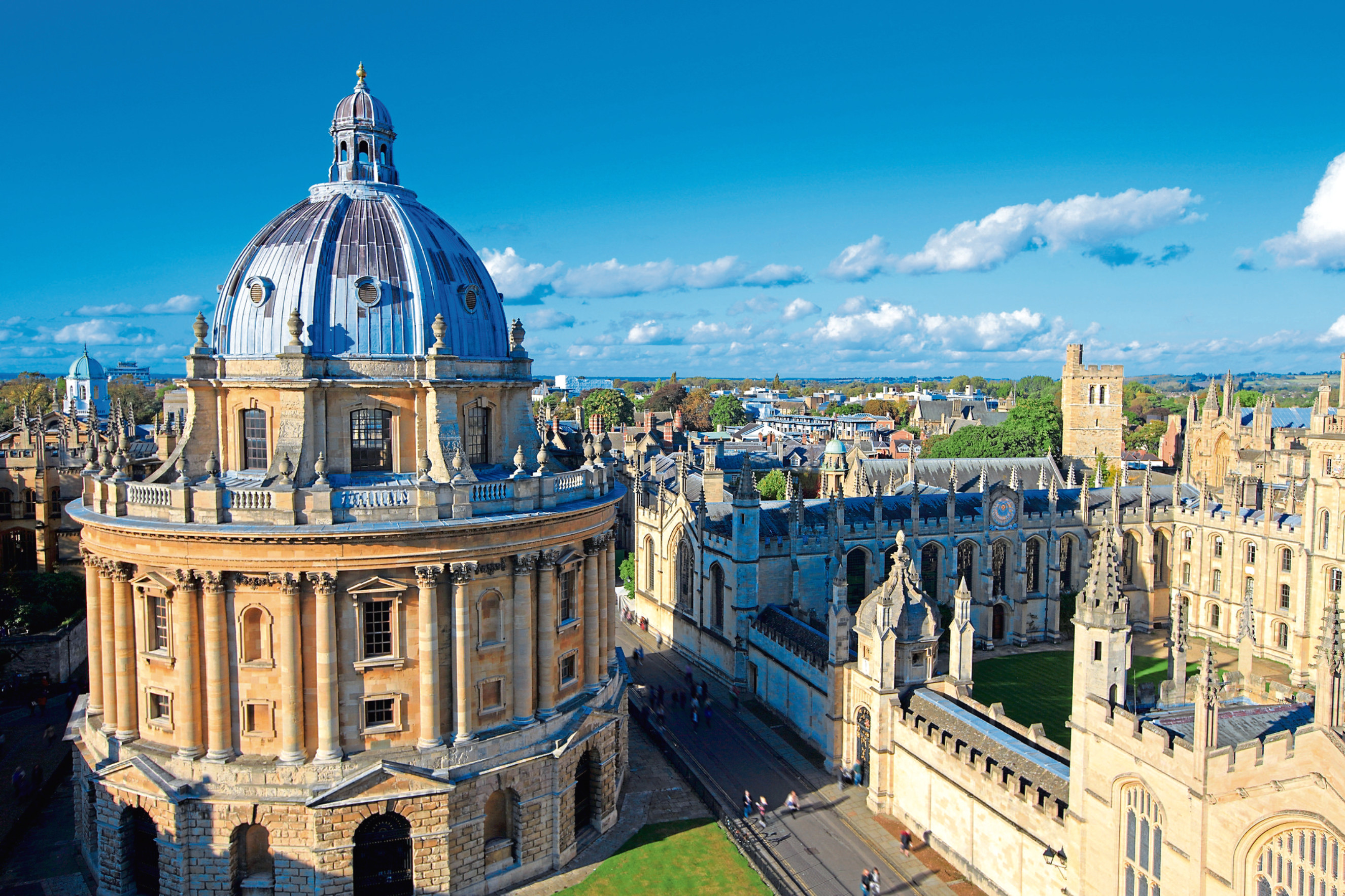 The Oxford University City. St Marys Church, All Souls College, England.