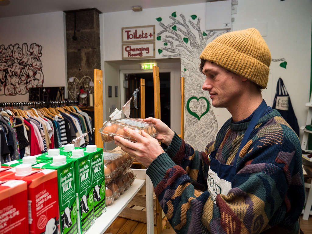 Scotland's first excess food shop has opened in Edinburgh.