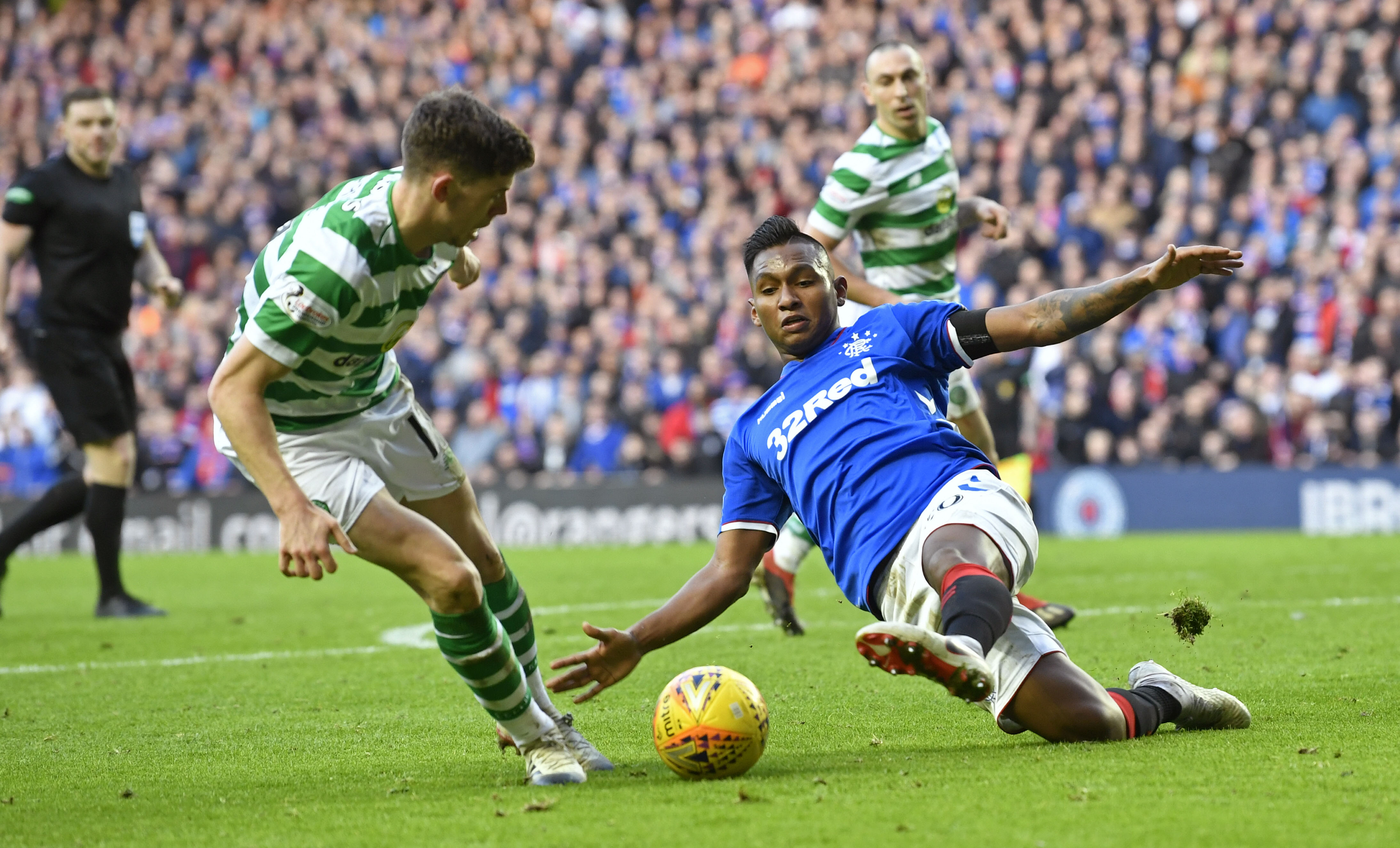 Alfredo Morelos in action against Celtic (SNS Group)