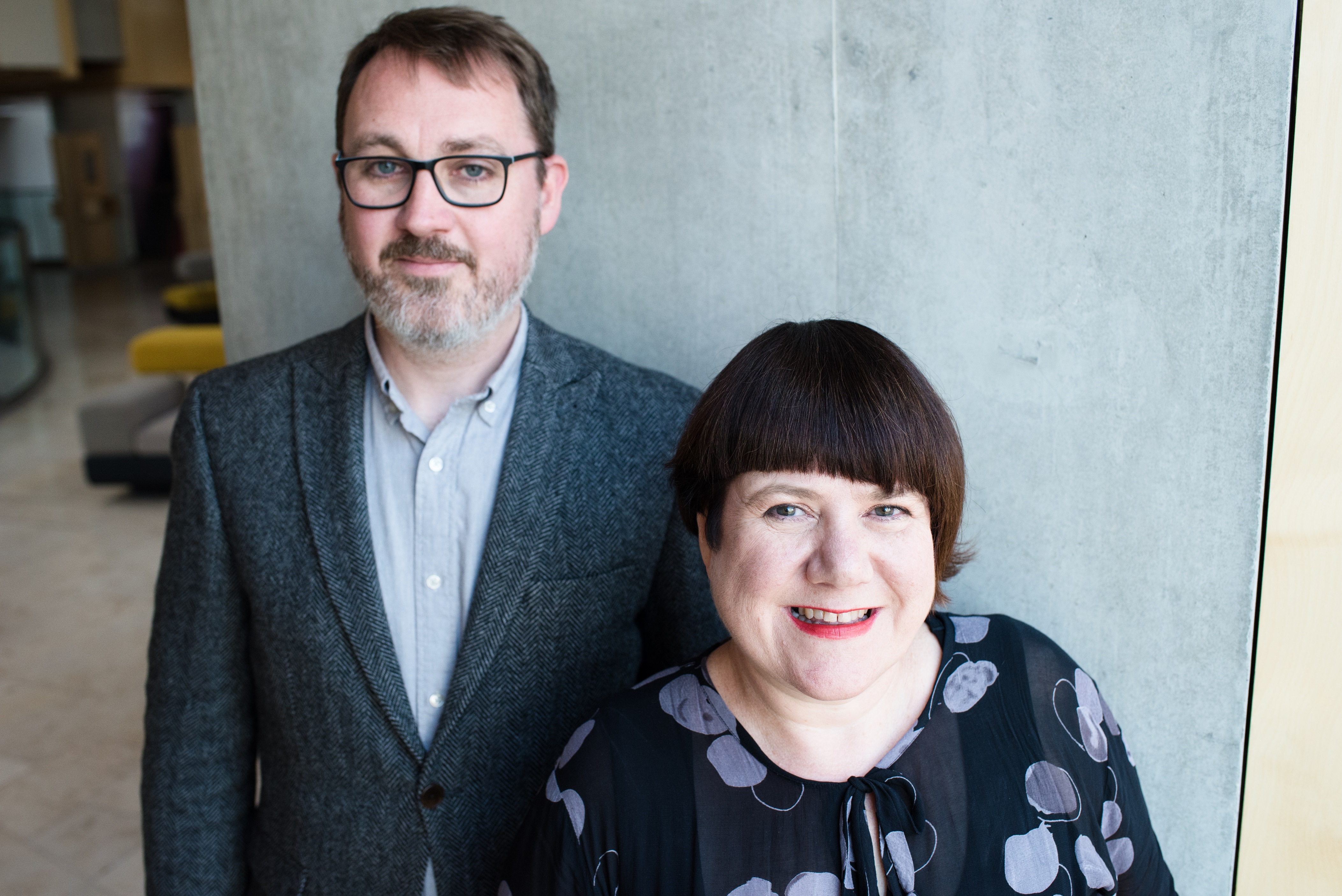 Stuart MacRae and Louise Welsh. Scottish Opera. (Julie Broadfoot)