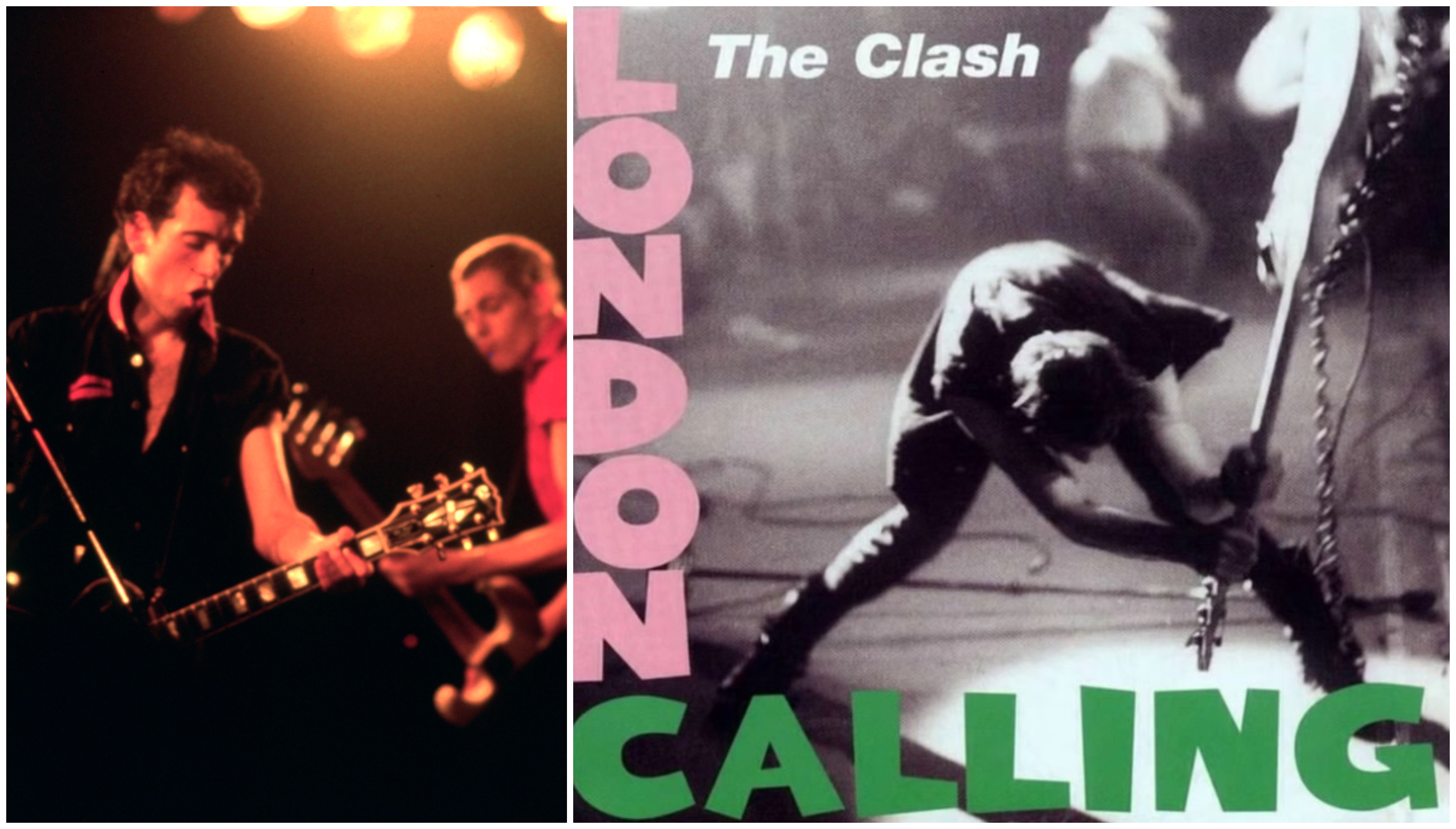 The Clash (left) and their famous album London Calling