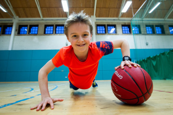 11-year-old Rory Treharne at Maryhill Sports Centre