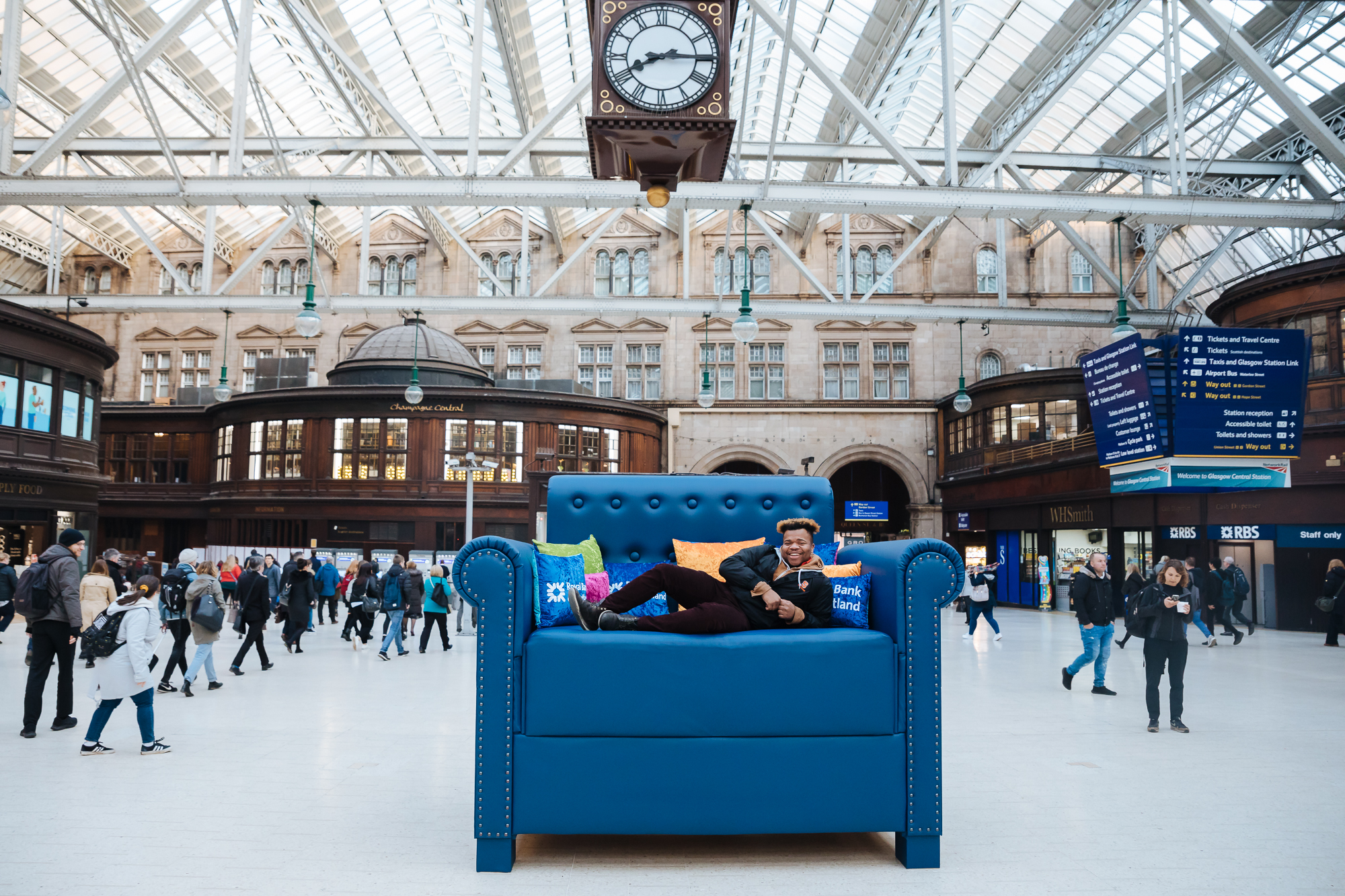 Scotland's biggest Easy Chair in Glasgow Central this morning highlighted the study by RBS