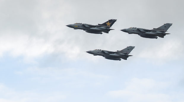 RAF Tornado GR4 jets during a farewell flypast