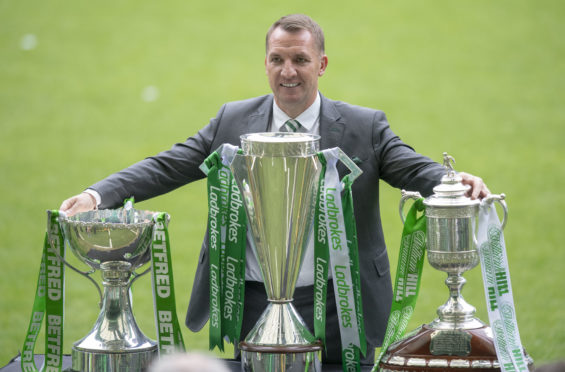 Brendan Rodgers won back-to-back trebles with Celtic