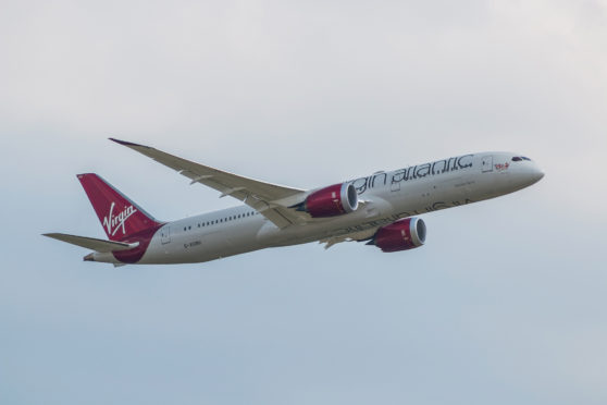 A Virgin Boeing 787 Dreamliner