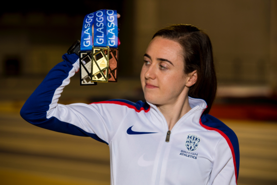 Laura Muir with the medals