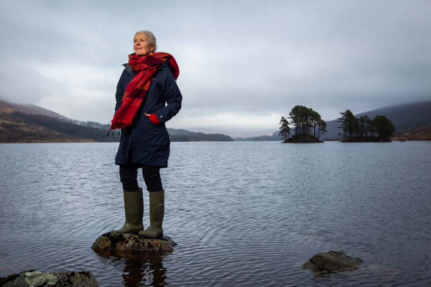 Loch Ossian provides the backdrop for Jan Robinson as she takes a break from her dream job, running a                        hostel in the middle of a spectacular wilderness