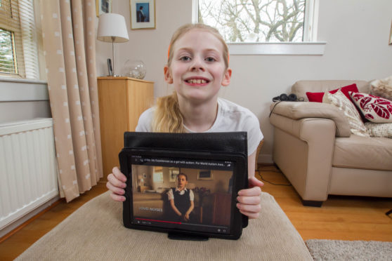 Rebecca Perrie (10) has produced a YouTube video to highlight what its like to live with Autism.