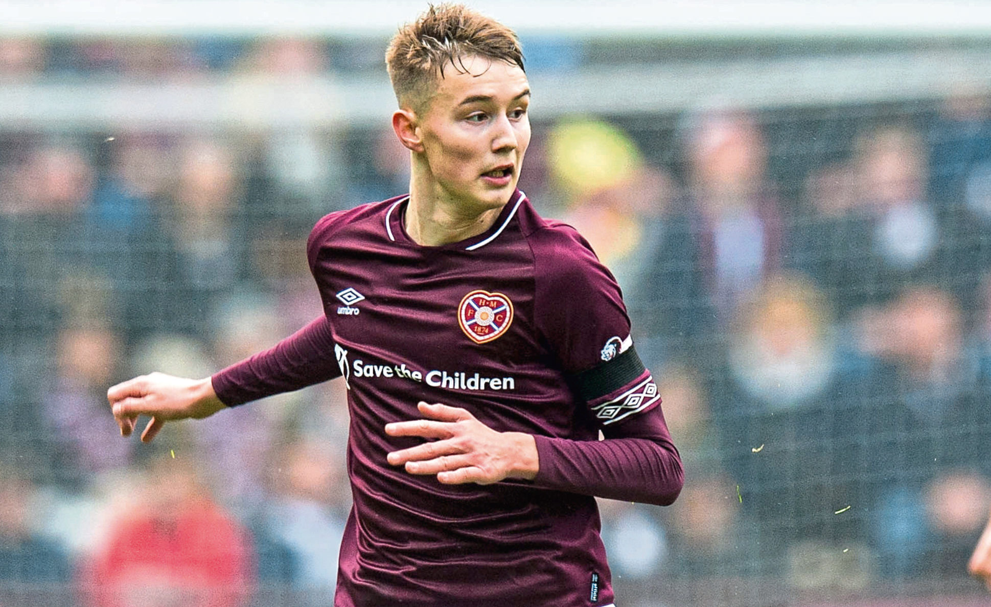 Harry Cochrane in action for Hearts