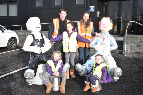 Amy Capper joins dad Robert, mum Nicola and sisters Chloe and Lucy with Oor Wullies