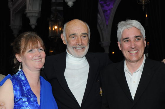 Mairi with Sir Sean Connery at the Ceilidh at Ghillie Dhu in Edinburgh, 19 June 2010. Photograph: Edinburgh International Film Festival 2010.