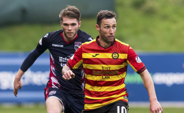 Patrick Thistle's Scott McDonald in action