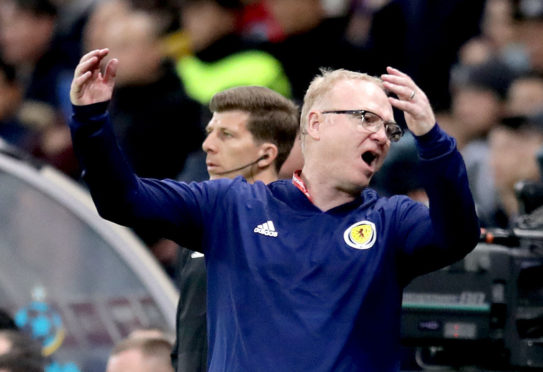 Scotland boss Alex McLeish on the touchline