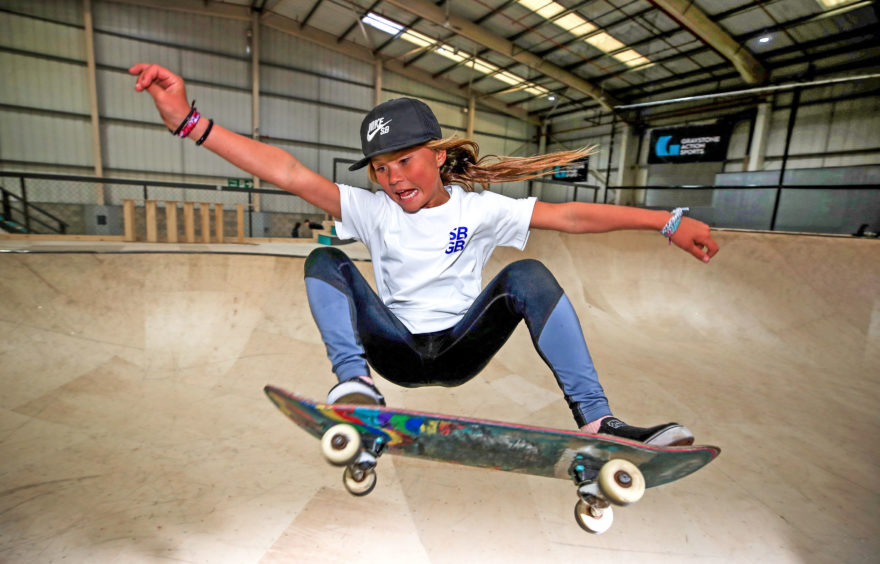 Sky Brown, 10, from Miyazaki in Japan during the Skateboard GB Team Announcement