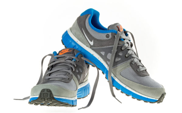 Nike running shoes, similar to Rab's pair