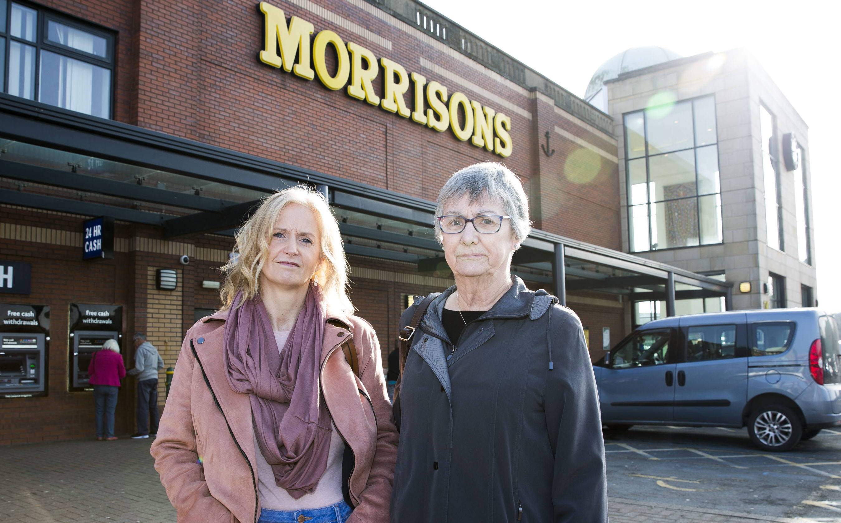 Joanne Joss, left, and Hilda McPherson at Morrisons' Paisley Anchor Mills store