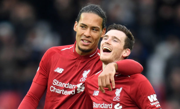 Andy Robertson and Virgil van Dijk of Liverpool are both in the Team of the Year