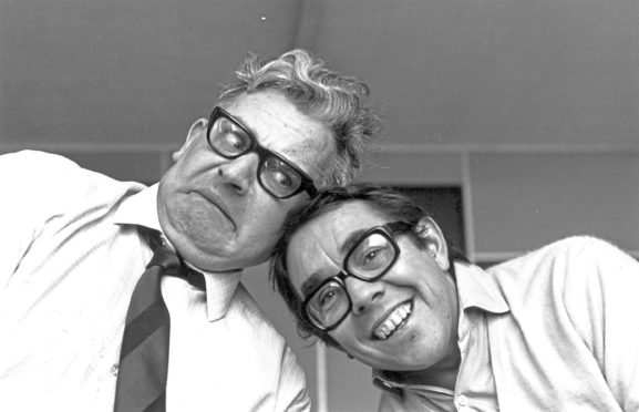 Ronnie Barker and Ronnie Corbett, above and right, came together for their first joint show on April 4 1971 and ran for 12 series