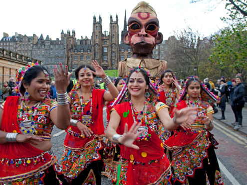 Diwali festival dancers bring vibrancy and colour to the streets of Edinburgh every year