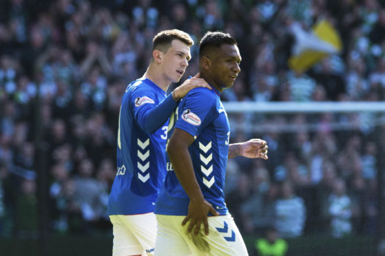 Alfredo Morelos was sent off in Sunday's Old Firm clash