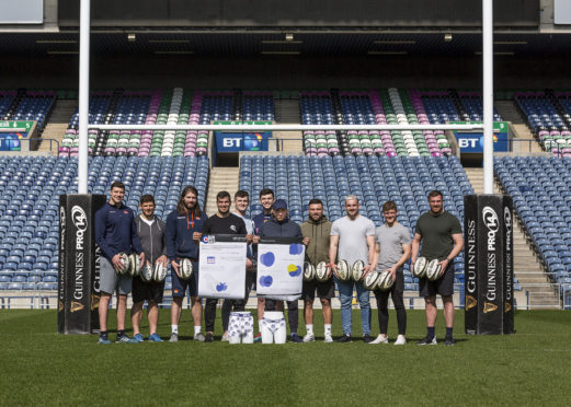 Scottish rugby team at Murrayfield.