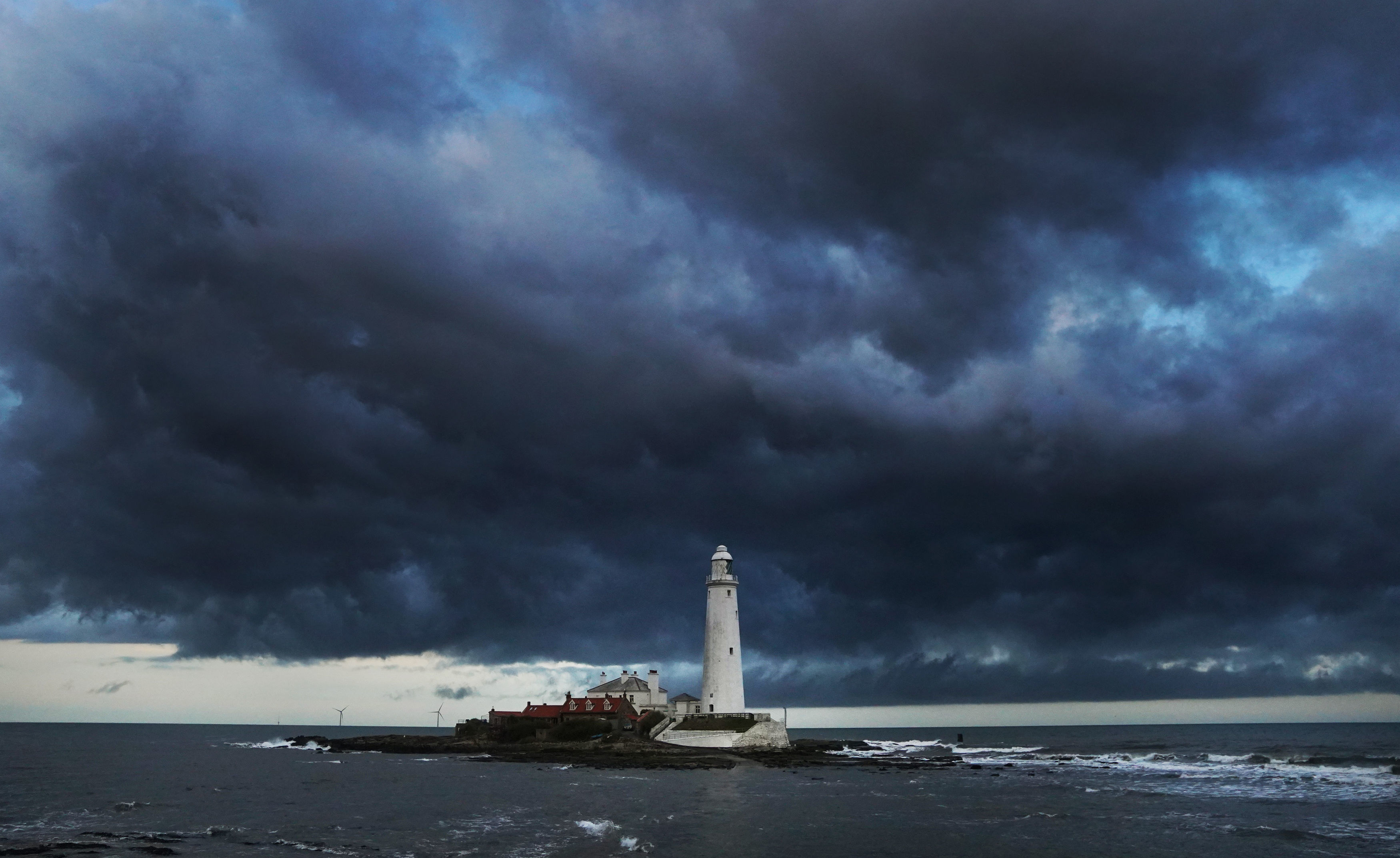 Clouds over St Marys Lighthouse in Whitley Bay. Weather forecasters have warned of gusts of up to 80mph and low temperatures this weekend, with Storm Hannah expected to hit the UK.
