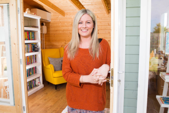 Author Pamela Butchart wrote some of her book in the shed