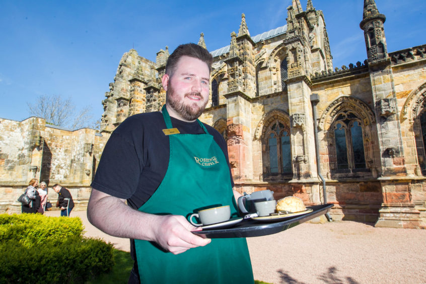 Stewart Goodfellow from Roslin who works in the cafe
