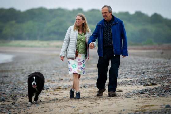 Maggie Brotherston with her partner Andrew Holder