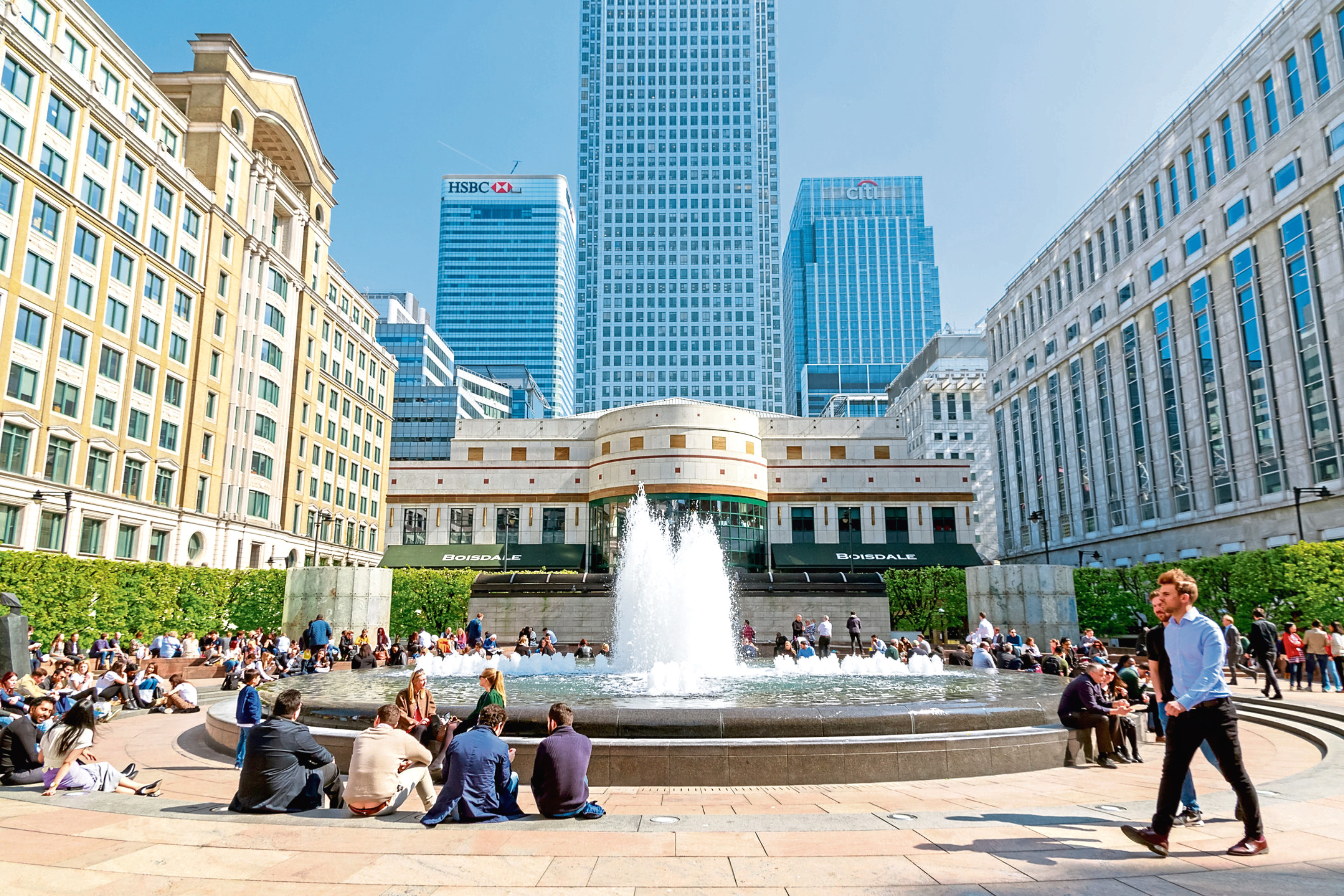 Cabot Square in Canary Wharf