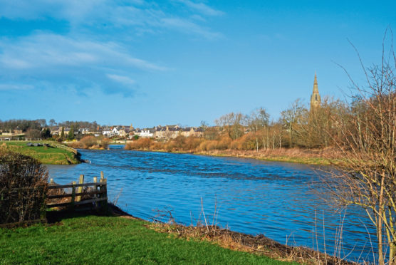 The River Tweed runs through Kelso in the Scottish Borders