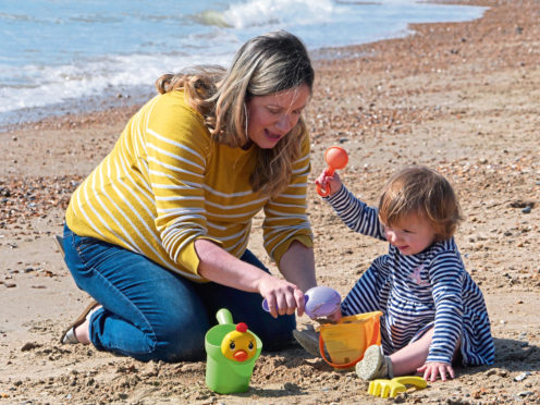 Genevieve Roberts and her daughter Astrid, who she had through a sperm donor.