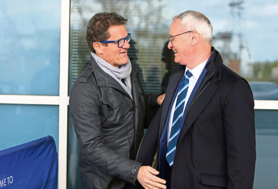 Claudio Ranieri, right, with Fabio Capello