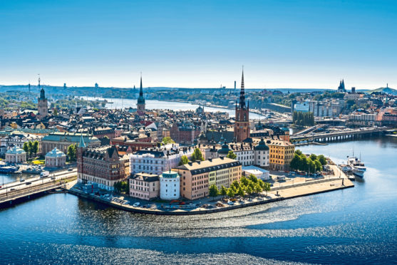 View of the Old Town or Gamla Stan in Stockholm, Sweden