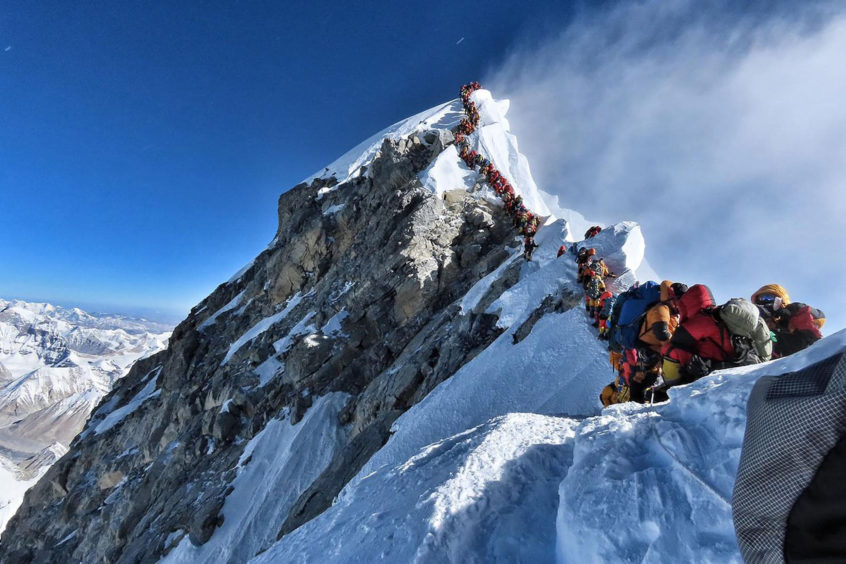 Climber Nirmal Purja's Project Possible expedition shows heavy traffic of mountain climbers lining up to stand at the summit of Mount Everest.