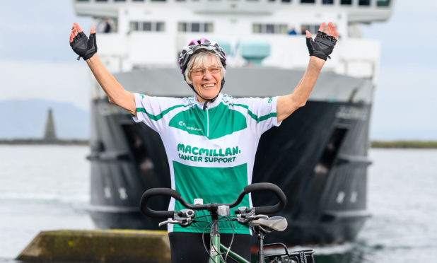 Mavis Paterson, from Wigtownshire, who is setting out to cycle the entire length of Britain