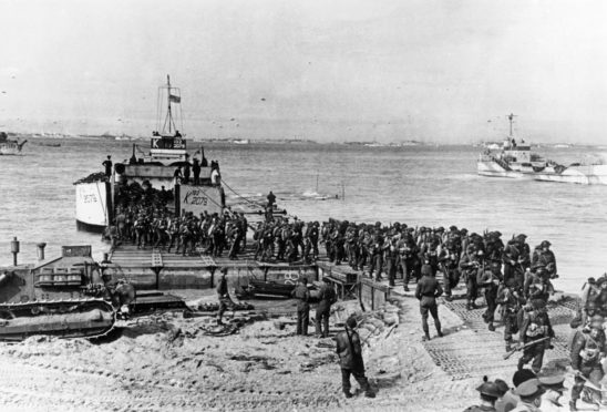 Landing on Normandy during D-Day